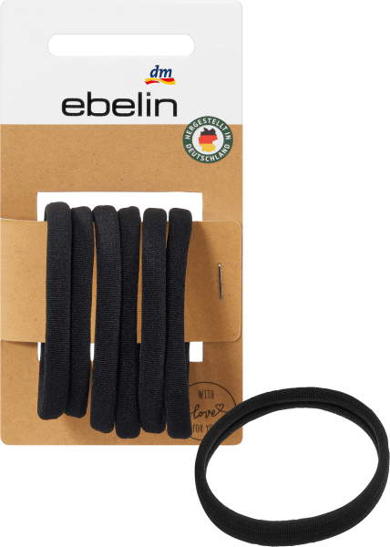dm ebelin Haargummi schwarz weich (Haargummi)