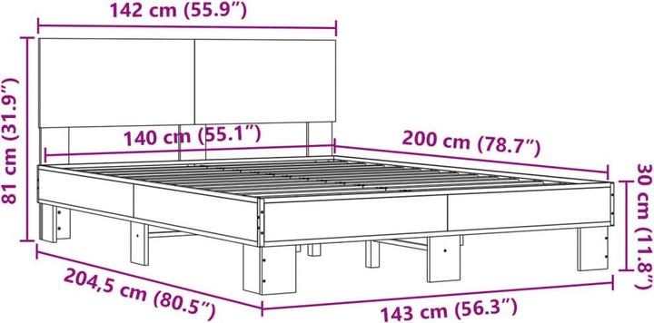 Image du produit vidaXL Bettgestell (150 x 200 cm)
