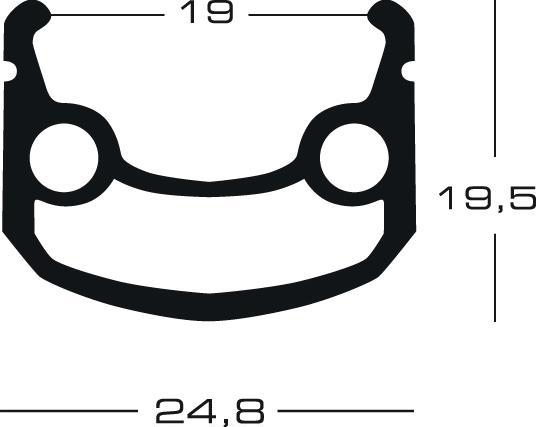 Exal SP19 (19-622) 700C silver anodized, 36-hole (28")