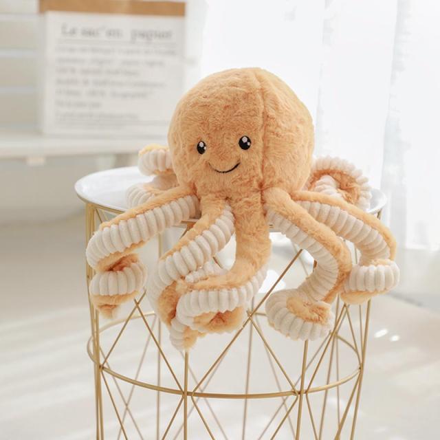 Tinisu Oktopus Kuscheltier - 18 cm hellbraunes PlÃ¼schtier Tintenfisch Stofftier (18 cm)