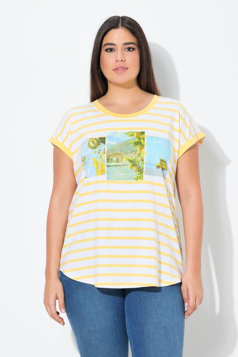 Produktbild Ulla Popken Shirt, Ringel, Oversized, Rundhals, Halbarm (56)