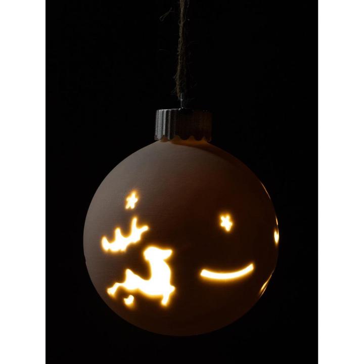 Image du produit Cocon LED-Kugel Rentier, Keramik, Ø 10 cm