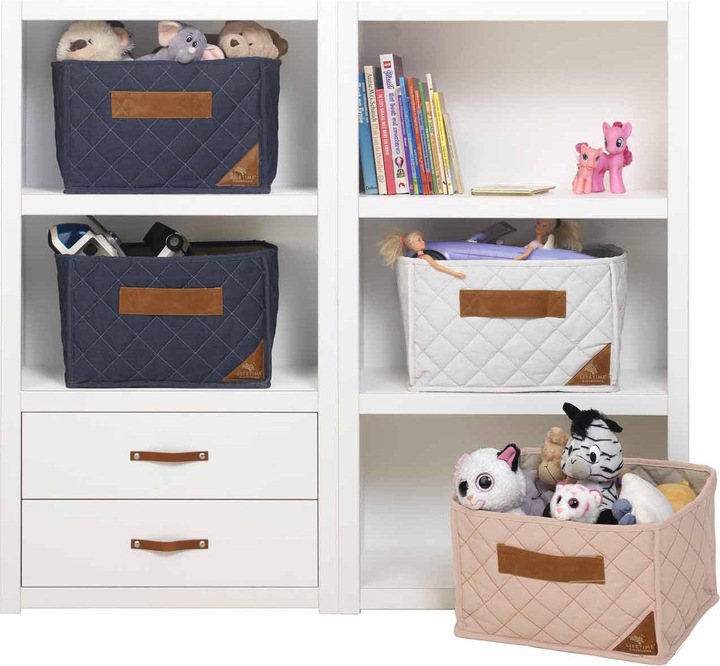 Immagine prodotto Lifetime Kidsrooms Saldi Cesto in tessuto trapuntato rosa per l'allestimento degli scaffali
