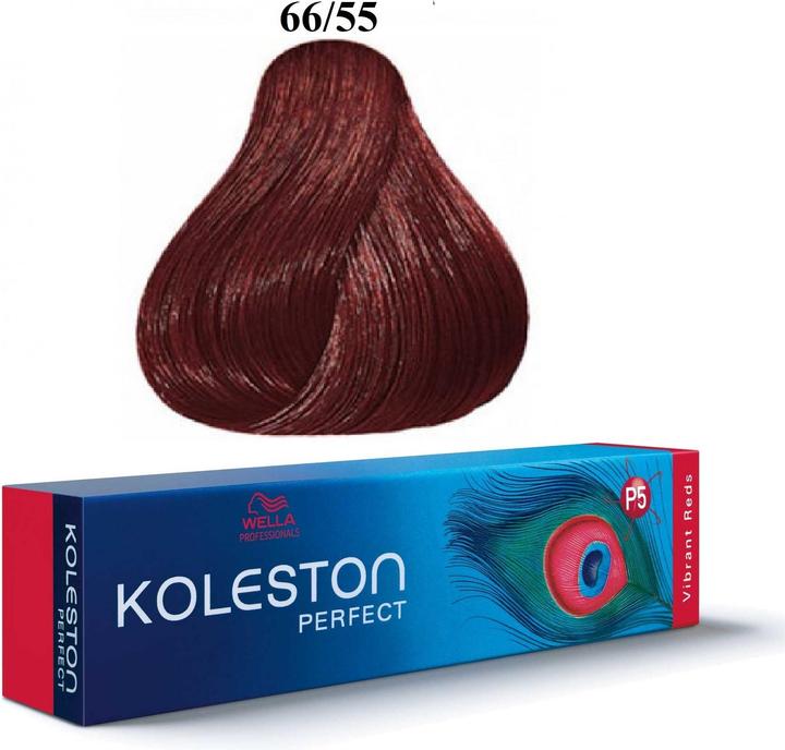 Produktbild Wella Professionals Koleston Perfect Permanent Hair Dye 6655 Intensives Dunkelblond Mahon - 60 Ml (66/55 Intensives Dunkelblond Mahagoni)