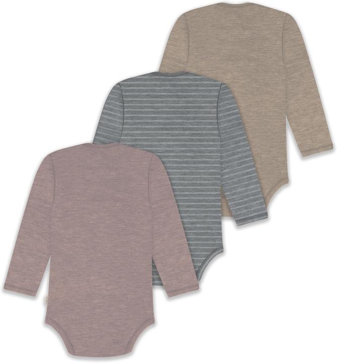 Produktbild Normani 3er Pack Baby Merino Body Langarm „Auckland" - 9383 (80)