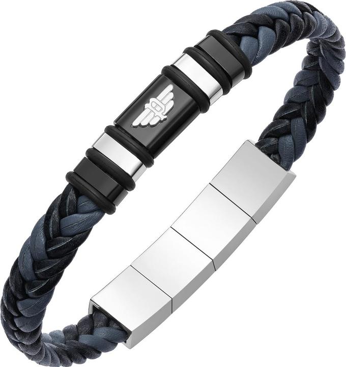 Immagine prodotto Police Wavebreaker Armband (19 cm, Acciaio inossidabile, Cuoio)