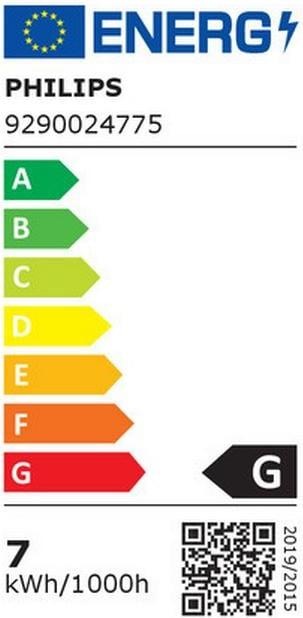 Energy Label Philips Hue Philips E27 single pack filament (E27, 7 W, 550 lm, 1 x, G)