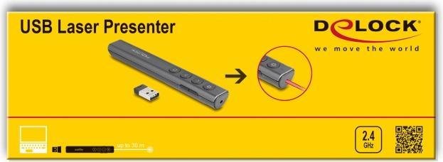 Produktbild Delock USB Laser Presenter anthrazit