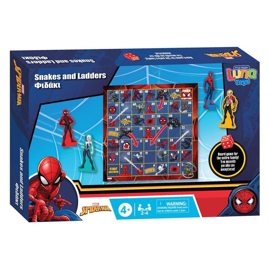 Luna Toys Bordspel Slangen En Ladders Spider-Man