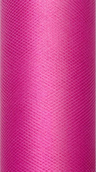 Actual product image Partydeco Tulle Plain, fuchsia, 0.15 x 9m (1 pc. / 9 lm)