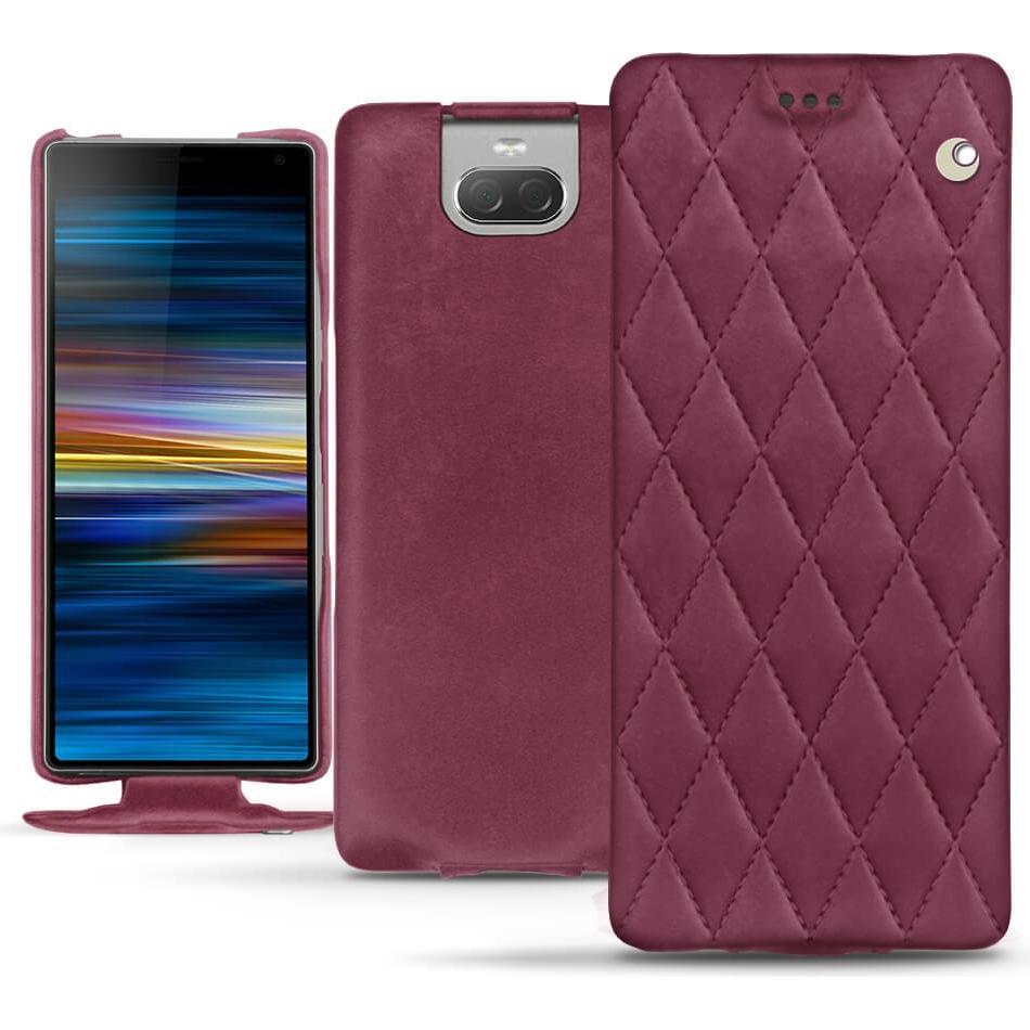 Noreve Lederschutzhülle vertikal (Sony Xperia 10), Smartphone Hülle, Violett