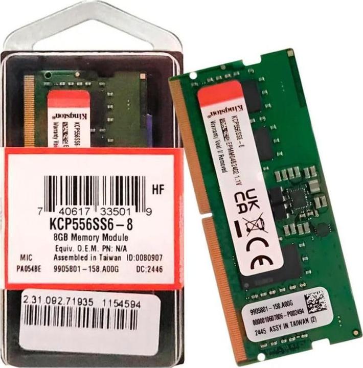 Actual product image Kingston SORAM D5 5600 8GB C46 (1 x 8GB, 5600 MHz, DDR5-RAM, SO-DIMM)