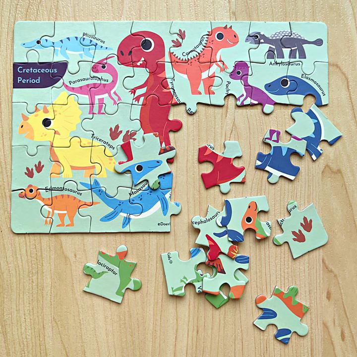 Immagine prodotto DoerKids Mini puzzle dei dinosauri - Chalk Time 40 pezzi. (40 pezzi)