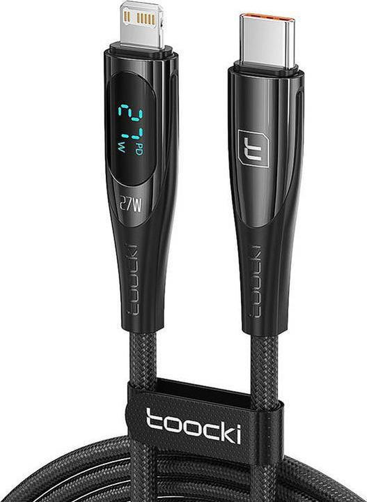 Produktbild Toocki Charging Cable USB C-L, 1m, PD 27W (Black) (1 m, USB 3.2 Gen 2, 27 W)