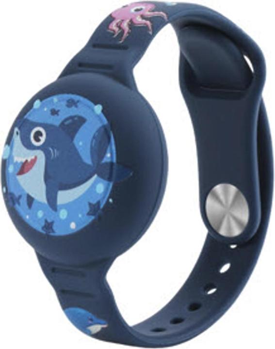 Image du produit Ofkoz Bracelet pour Apple AirTag Kids Étanche Requin/Bleu