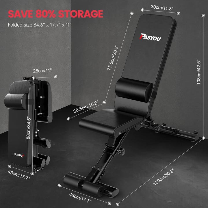 Actual product image Pasyou PA500 Multifunctional weight bench