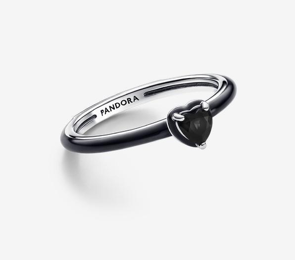 Produktbild Pandora ME Schwarzes Chakra Herz Ring (54, 925 Silber)