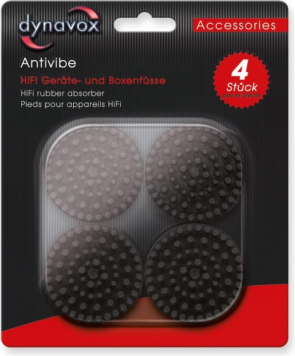 Immagine prodotto Dynavox Set di piedini in gomma antivibrazioni 4 pezzi.