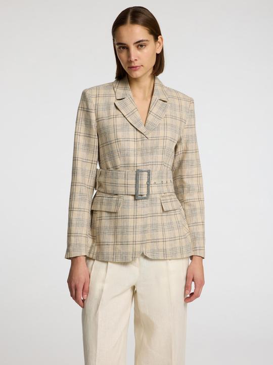Produktbild Selected Femme Leinenmix Karo Slim Fit Blazer (36)