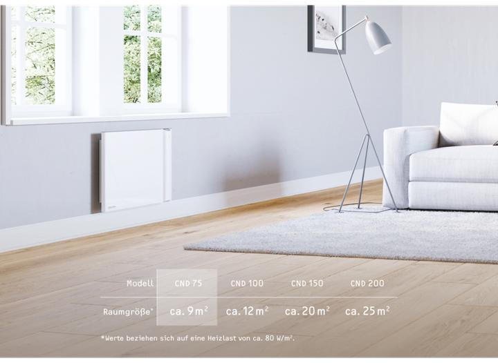 Actual product image Stiebel Eltron CND 75, 0.75 kW Duo wall convector for approx. 9 m², without plug (750 W)