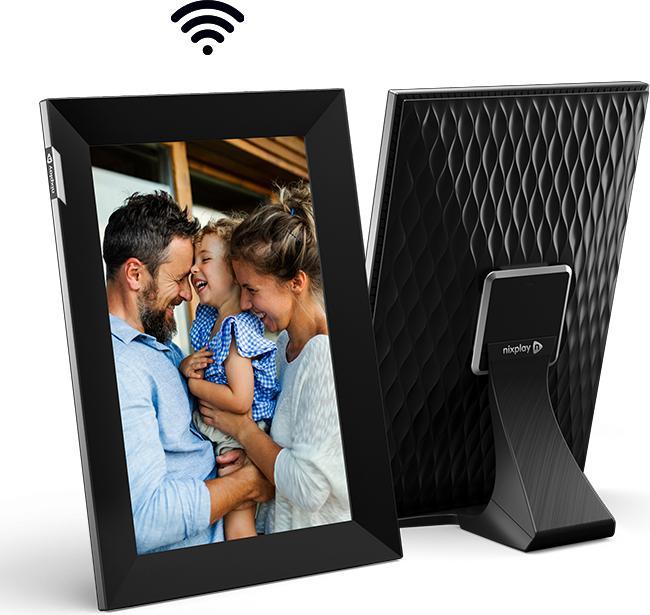 Immagine prodotto Nixplay Cornice fotografica touchscreen da 10,1 pollici (nero/argento) (10.10", 1280 x 800 pixel)