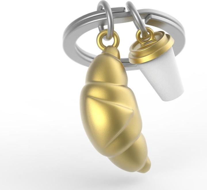 Actual product image Metalmorphose Porte-clés Croissant & Café