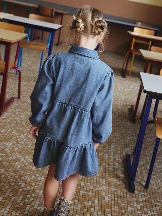 Actual product image Vertbaudet Mädchen Kleid aus Light-Denim (140)