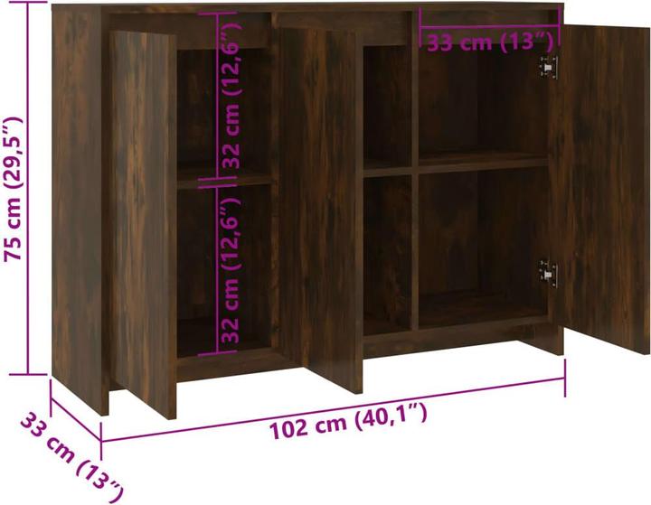 Image du produit vidaXL Sideboard (102 x 102 x 75 cm)