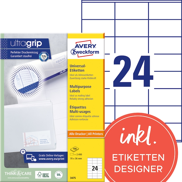 Produktbild Avery Universal-Etiketten