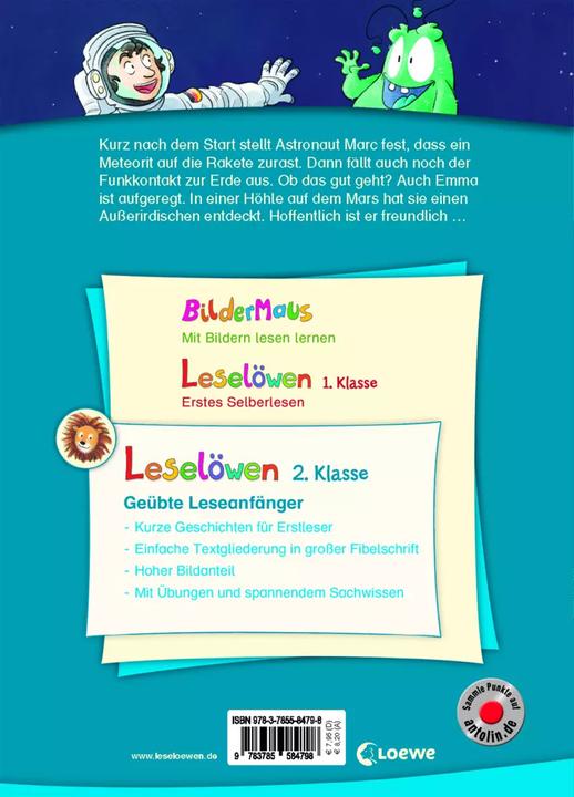 Produktbild Leselöwen 2. Klasse - Astronautengeschichten (Deutsch, Sandra Grimm, 2018)