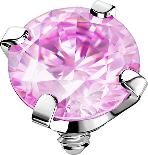 Immagine prodotto Star Piercing Dermal Anchor argento cristallo rosa set (senza ottone, Acciaio chirurgico 316L)