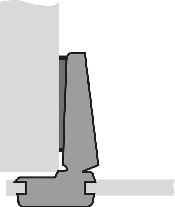 Immagine prodotto Hettich Cerniera Intermat per porte in vetro con battuta d'angolo, angolo 95° spessore del vetro 4-6,5 mm