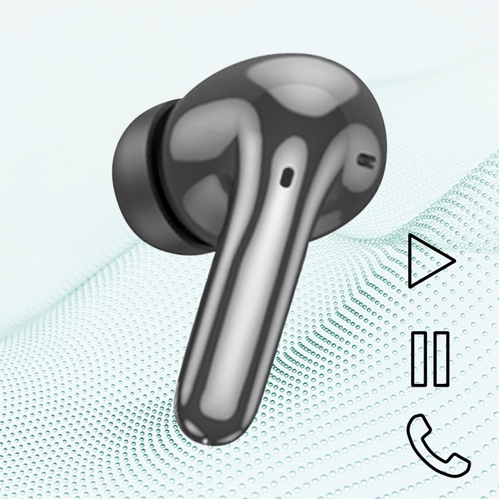 Actual product image Hoco Bluetooth headphones chrome effect (ANC, 7 h, Wireless)