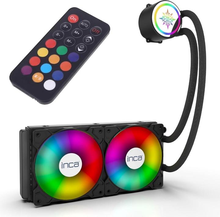 Actual product image Inca ISS-02XN CPU LIQUID cooler PWM fan