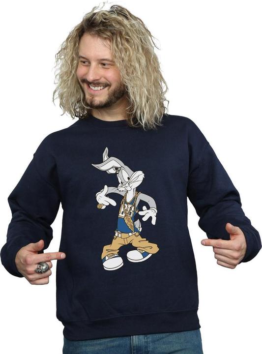 Actual product image Looney Tunes Mens Rapper Bugs Bunny Sweatshirt (3XL)
