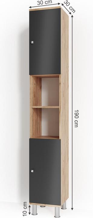 Actual product image Vicco Fynn (30 x 30 x 190 cm)