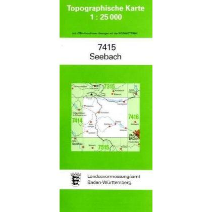 Topographische Karten BW.7415 Seebach, Landkarte