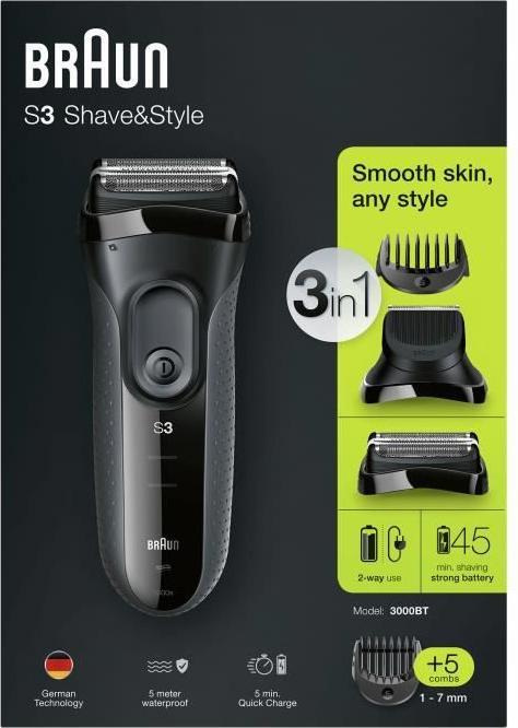 Immagine prodotto Braun Series 3 ProSkin Shave & Style (3000BT)
