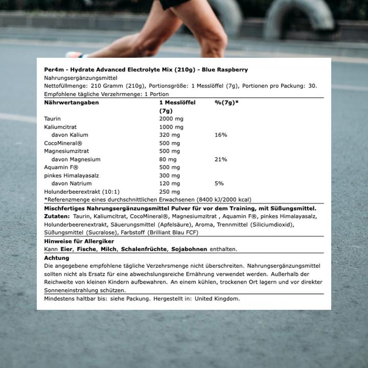 Actual product image Per4m Hydrate Advanced Electrolyte Mix (Blue raspberry)