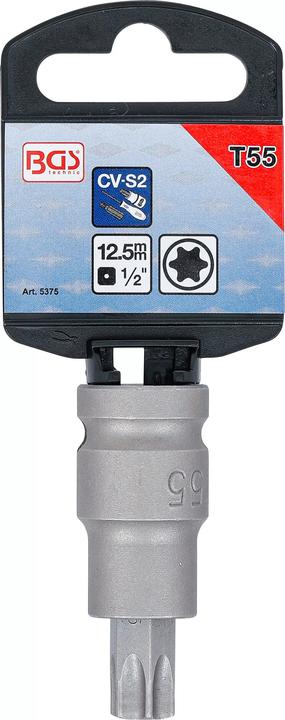 Productafbeelding BGS Power bit-inzetstuk | Aandrijving vierkantaandrijving 12,5 mm (1/2") | T-profiel (voor Torx) T55 (Vierkant stopcontact)