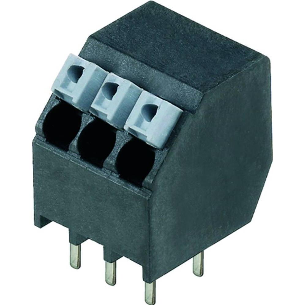 Weidmüller Federkraftklemmblock Schwarz 1885200000 Inhalt 37 St., Cavo + Spina elettrica, Nero