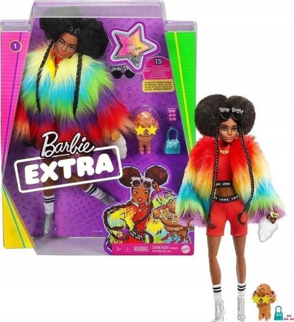 Produktbild Barbie Extra Doll - Regenbogenmantel