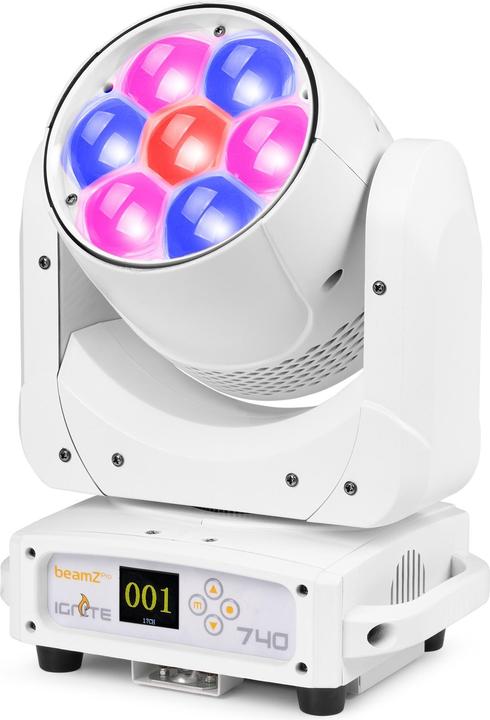 Image du produit BeamZ Professional IGNITE740WH LED wash moving head met zoom - 7x 40W RGBW LEDâ€™s - Wit (40 W, LED)