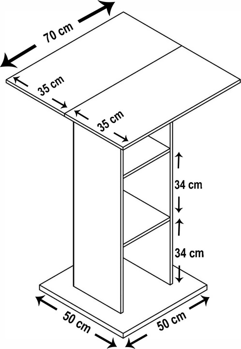 Produktbild VCM Stehpult Rednerpult Lesepult Schreibpult Stehtisch "Bofus" (70 x 70 x 108 cm)