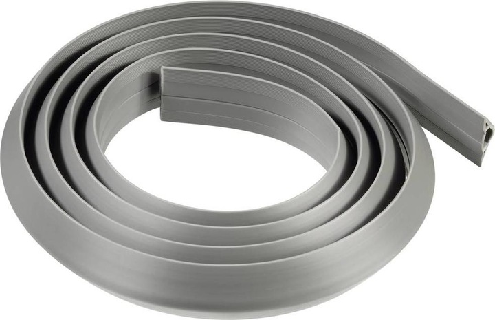 Actual product image Hama Flexible cable duct, self-adhesive, semicircular, 180 x 3 x 1 cm, PVC, grey (Duct, 180 cm)