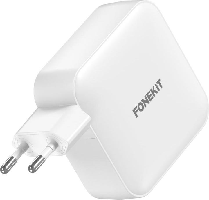 Image du produit FoneKit GaN PD 165W Power Adapter, USB-A + 3 x USB-C, white (165 W, 4 ports)