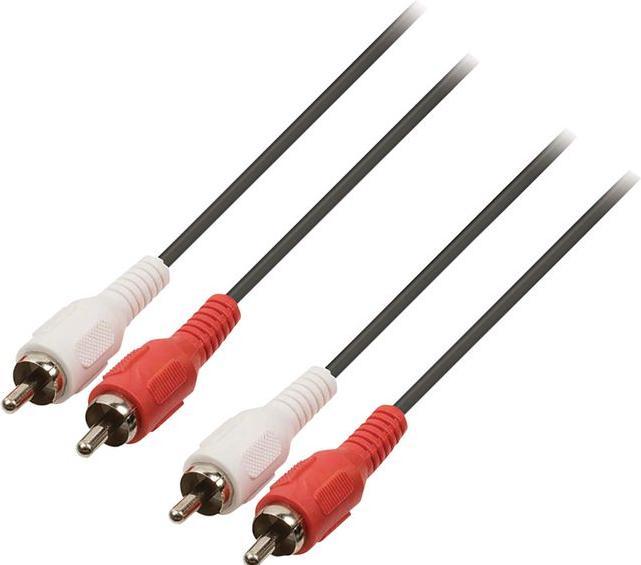 Actual product image Nedis Valueline VLAP24200B10 - Stereo audio cable - 2x RCA plug to 2x RCA plug - 1m (0.23 m)