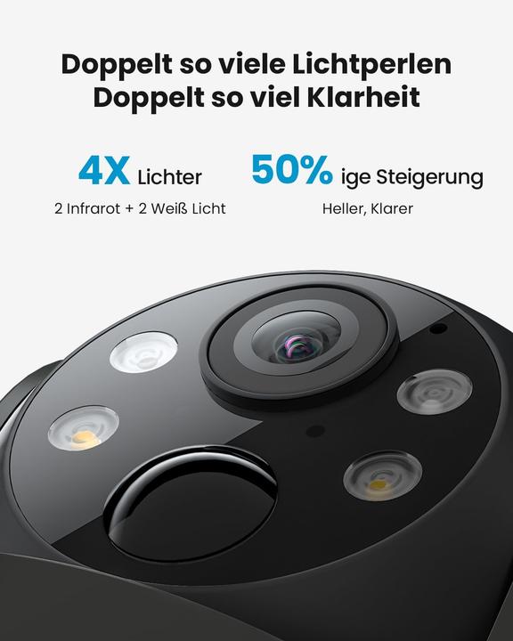 Actual product image IeGeek 2K 360° PTZ Überwachungskamera mit Solarbetrieb, Bewegungsmelder, Farb-Nachtsicht, 2-Wege-Audio