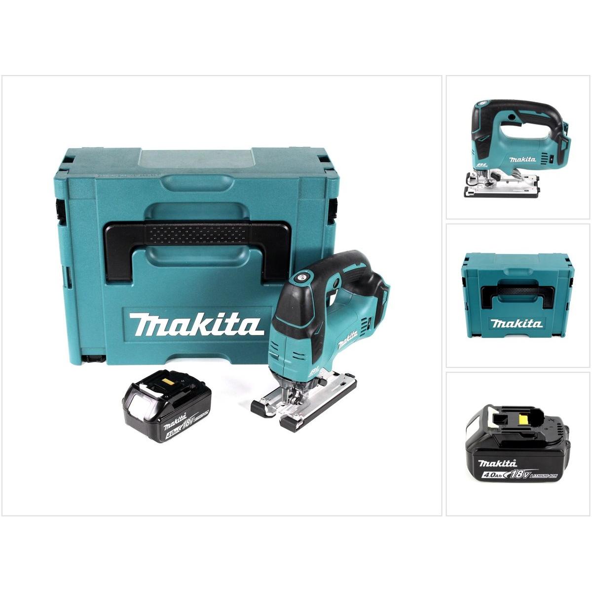 Makita, Stichsäge, DJV 182 M1J Akku Pendelhubstichsäge 18V Brushless + 1x Akku 4,0Ah + Makpac - ohne Ladegerät