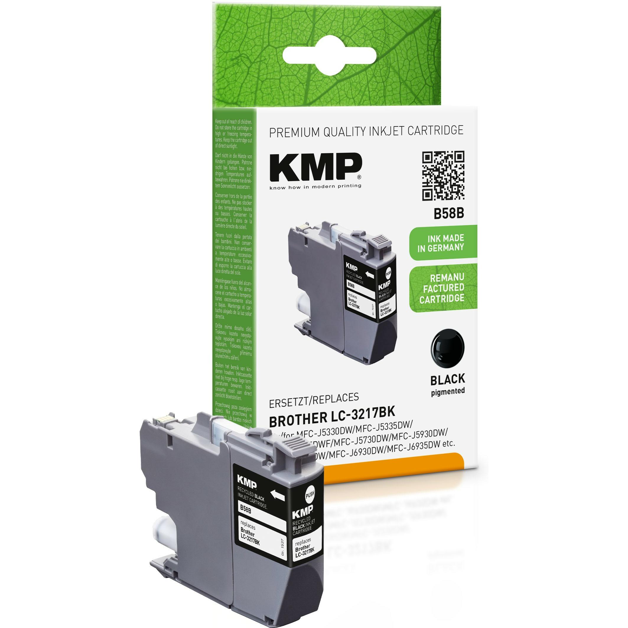 KMP, Druckerpatrone, Tinte ersetzt LC3217BK (BK)